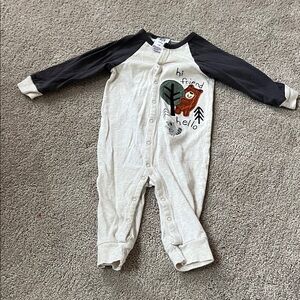 Gerber Cream and Gray Kids Jumpsuit